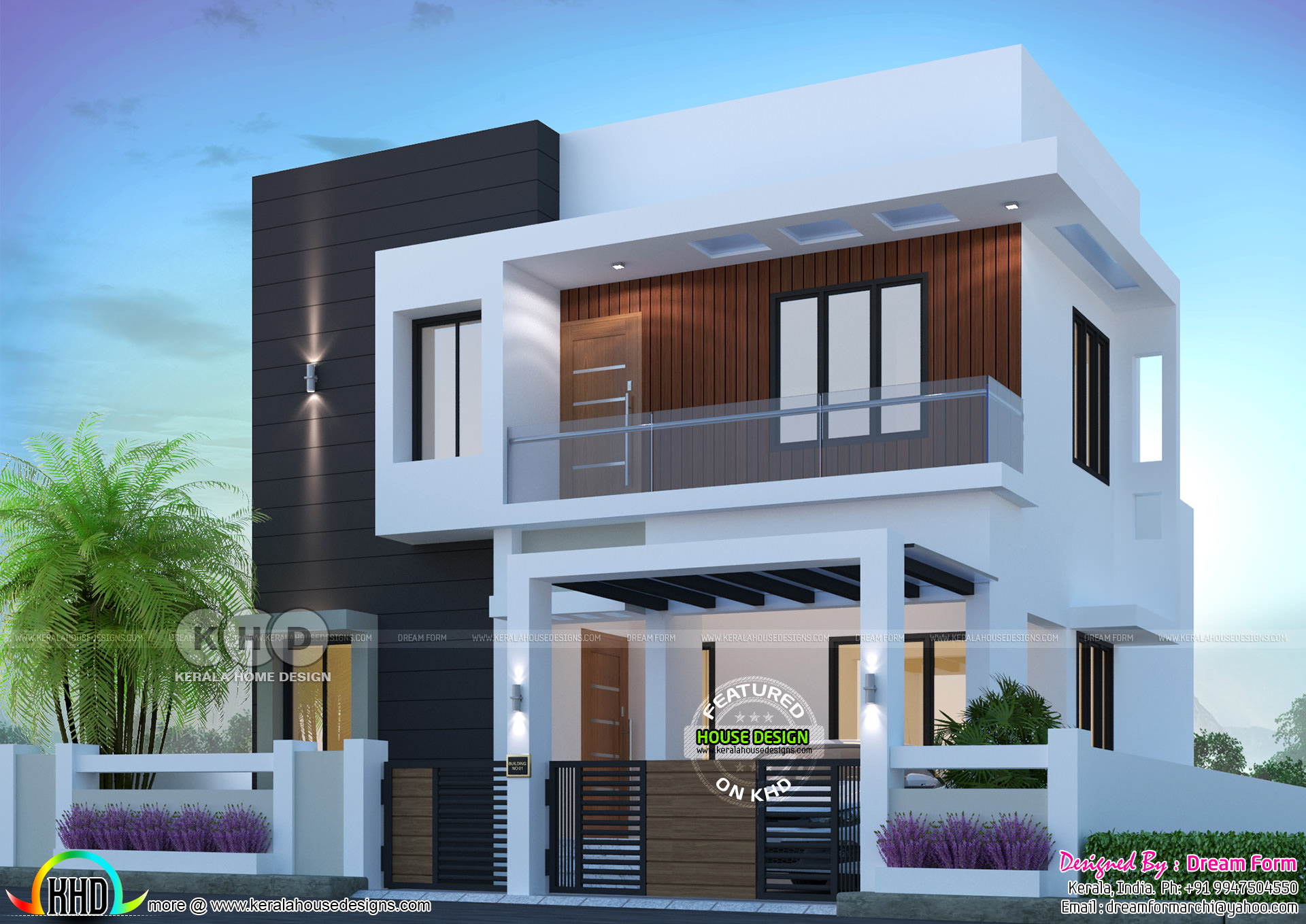  1500  sq  ft  3 bedroom modern home  plan  Kerala  home  design 