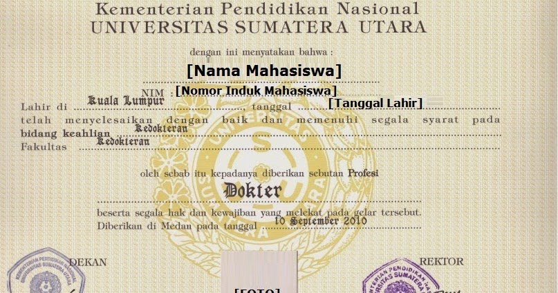 Contoh Terjemahan Ijazah dari Bahasa Indonesia ke Bahasa 