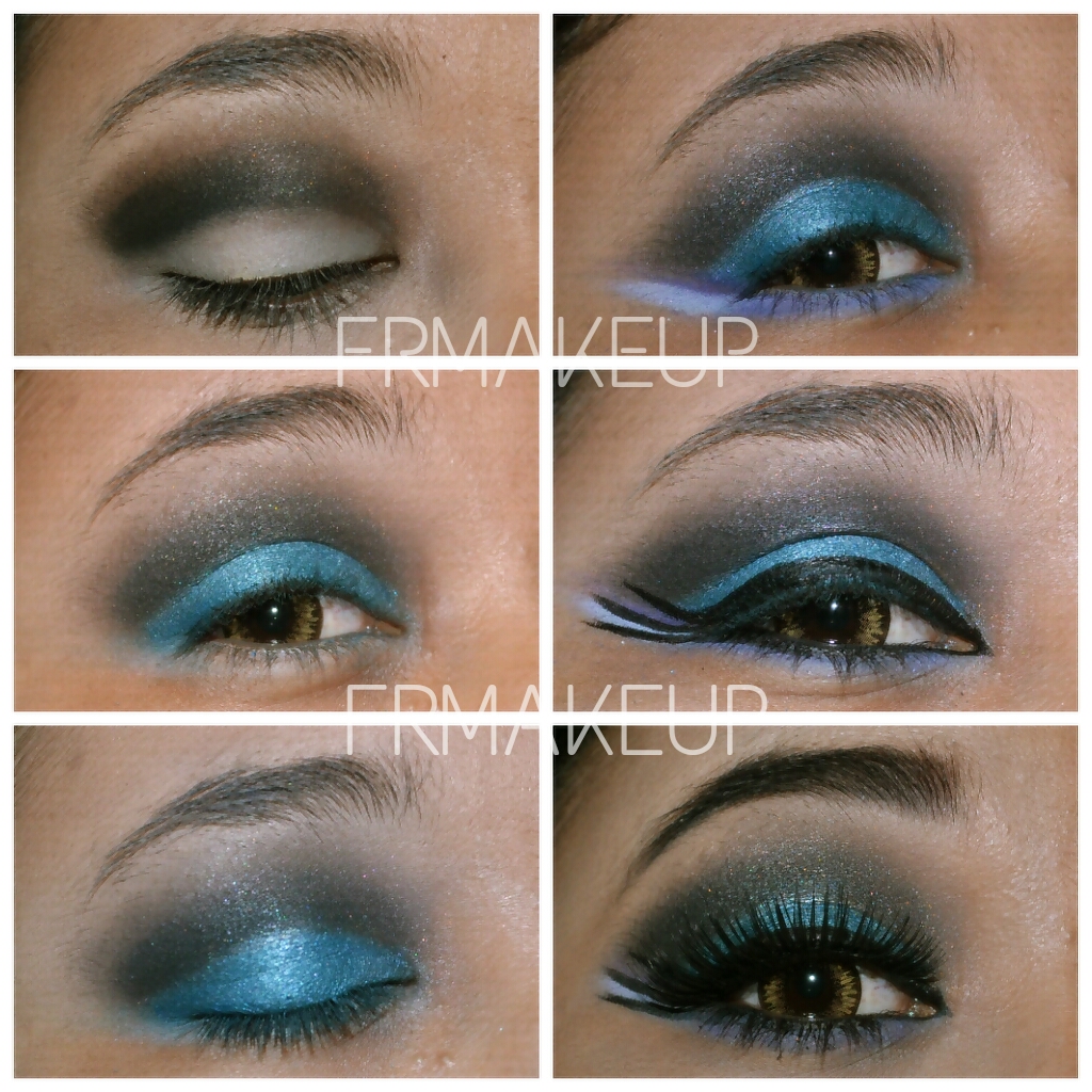 Tutorial Black Blue Arabic Make Up Frmakeup