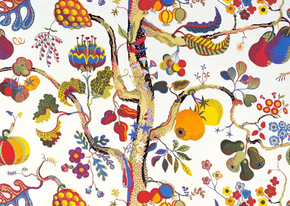 Josef Frank, fabric “Karma”+ Fauteuil A 63 F, 1925-30