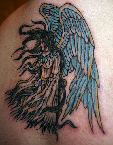 tattoos of angels for men. angel tattoos for men.