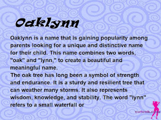 meaning of the name "Oaklynn"