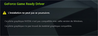 ce pilote graphique nvidia n'est pas compatible avec cette version de windows, ce pilote graphique n'a pas trouvé de matériel graphique compatible windows 10, carte video de base microsoft windows 10, carte graphique nvidia non reconnue windows 10, impossible d'installer pilote nvidia windows 10, nvidia windows 10 driver, geforce game ready driver l'installation ne peut pas se poursuivre, le programme d'installation nvidia ne peut pas continuer, display driver uninstaller, Problème mise à jour NVIDIA GeForce Experience sous Windows 10, Pilote Nvidia 1060 GTX impossible à installer, Problème de pilotes nvidia sur windows 10 64bit, Pilote de la gtx 1070 non compatible avec la version Windows, ec installation pilote Nvidia, Probleme driver gtx 1080, Windows 10 : les mises à jour créent des disfonctionnements