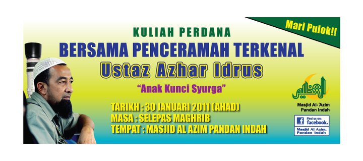 www.mymaktabaty.com Kuliah Ustaz Azhar Idrus di Kuala Lumpur