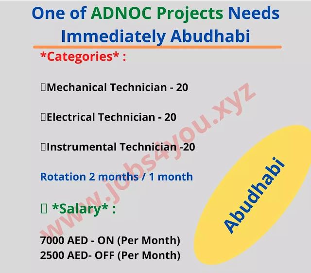 Abudhabi Needs Immediately for One of *ADNOC* group Offshore