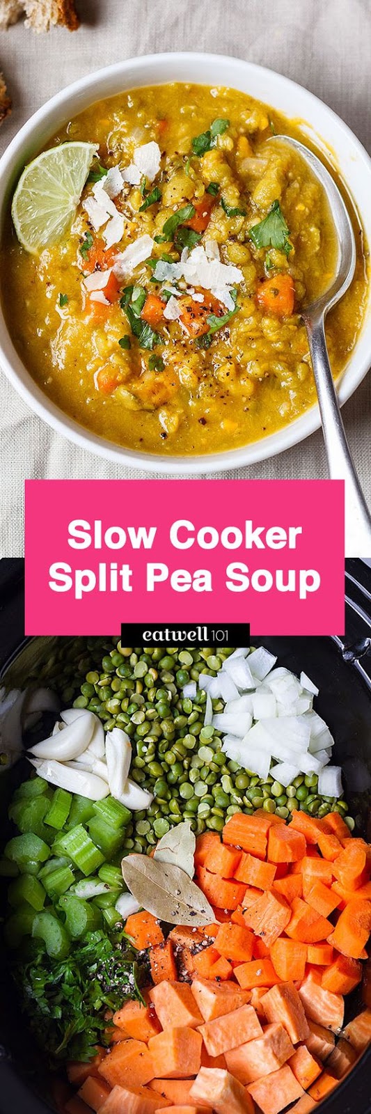 Slow Cooker Sweet Potato Split Pea Soup