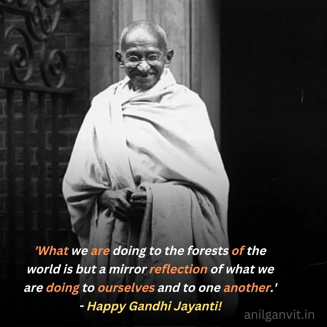Gandhi jayanti captions for instagram