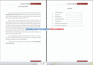 CONTOH LAPORAN STRUKTUR KAMI ( PERENCANAAN STRUKTUR RUKO/ RUMAH TOKO TIGA LANTAI ) SEBANYAK 128 HALAMAN