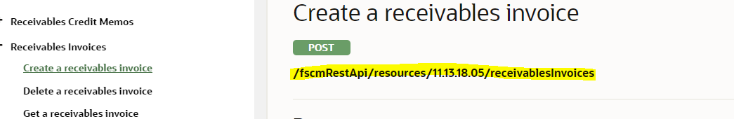 AR Invoice Creation REST API in Oracle Fusion
