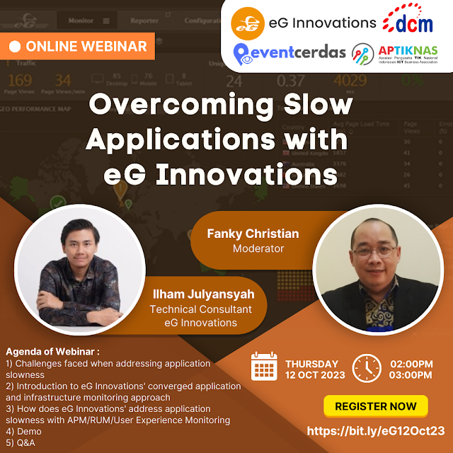 Join Our Webinar Overcoming Slow Applications with eG Innovations - 12 Oct 2023
