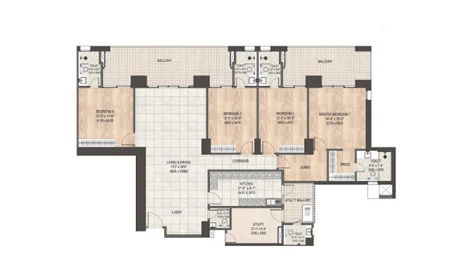 floor plan of DLF Privana West