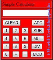 Simple Calculator in javascript