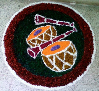 Simple Rangoli Designs With Rice