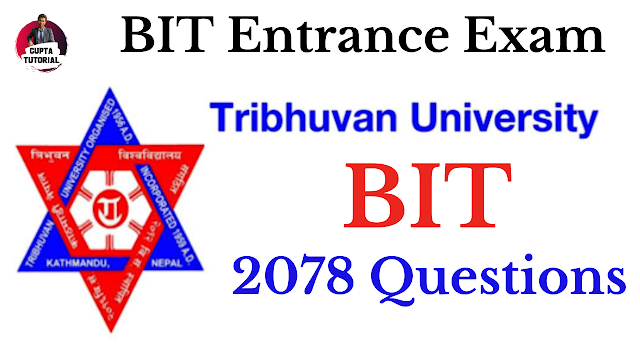 BIT 2078 Entrance Exam Questions 