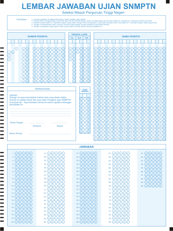 Kartu Peserta SNMPTN 2013 ( Tulis dan Undangan ) serta 