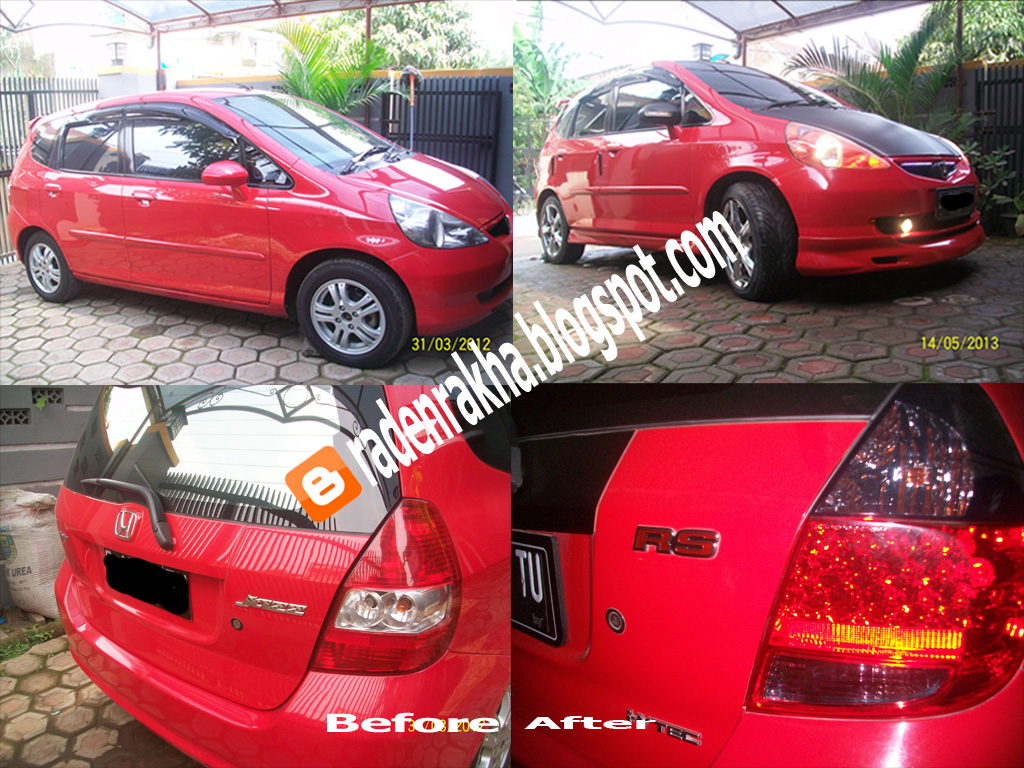 Mari GoBlog Modifikasi Honda Jazz GD 3 2004 2005 Merah Ferrari