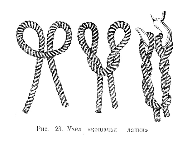 Как вязать лапки. Узел Кошачья лапка. Гачный узел. Морской узел кошачьи лапки. Узел Кошачья лапа схема.