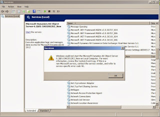 Dynamics AX 2012 R2 - Server terminated unexpectedly with 90 exitcode