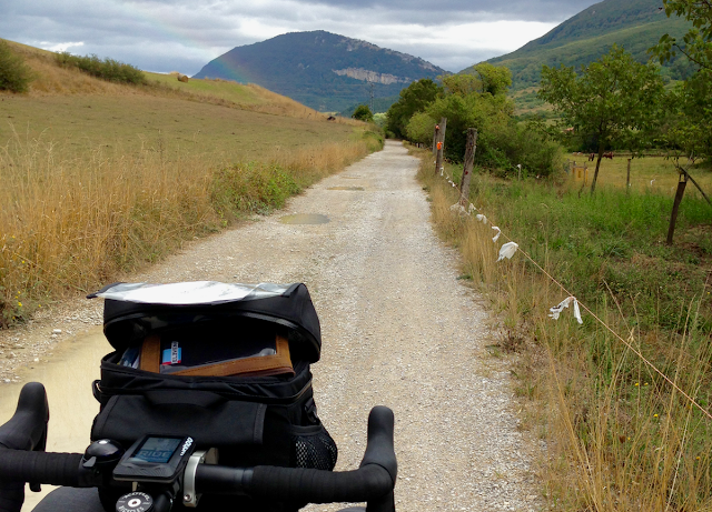 bike touring on gravel roads