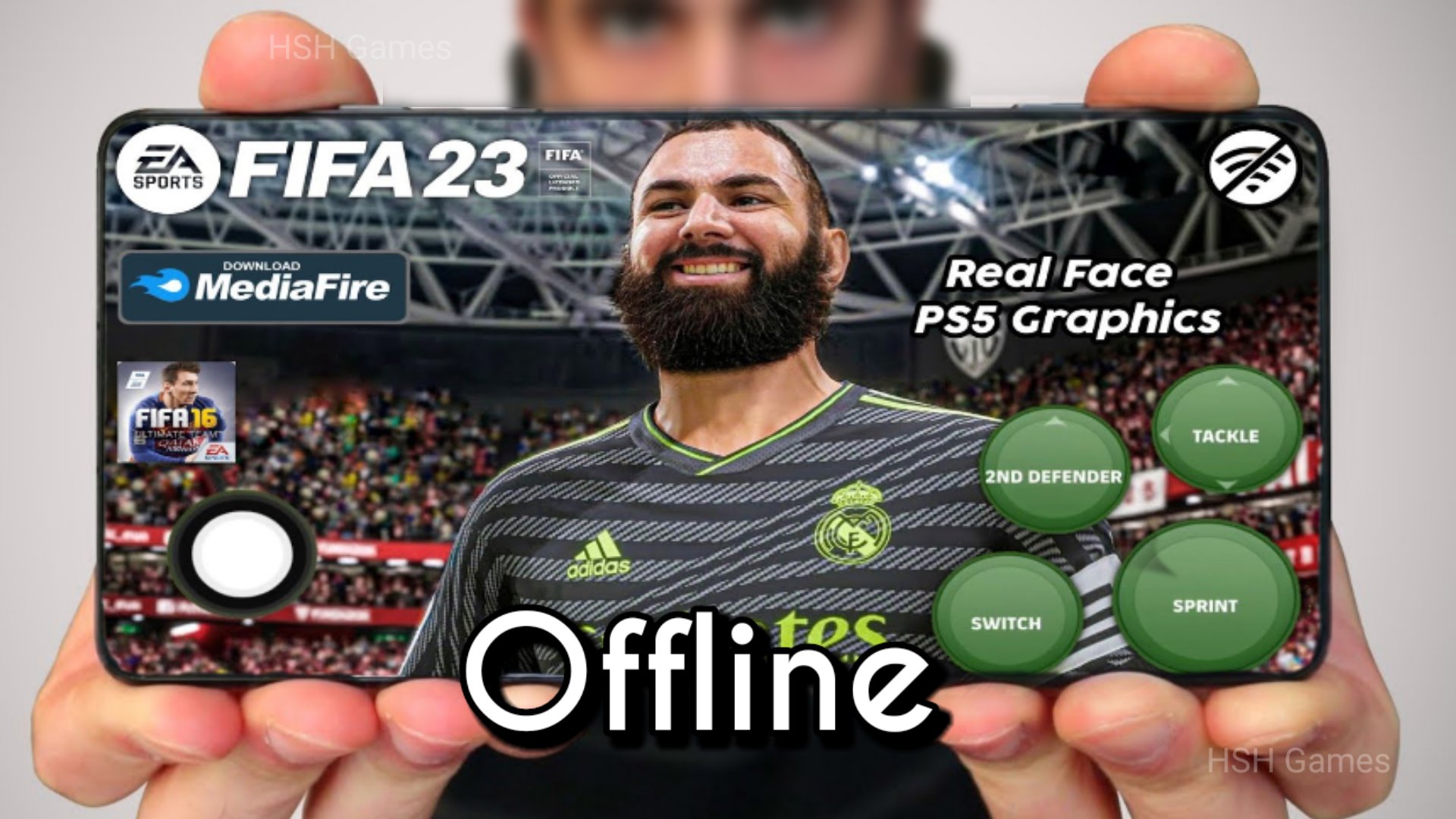 FIFA 16 MOD FIFA 18 MOBILE [ PS5 ] ANDROID OFFLINE BEST GRAPHICS PS5 NEW  UPDATE FACES & Kits 