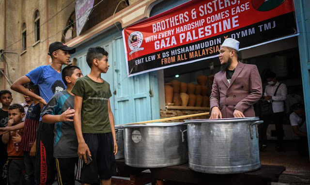 Ebit Lew: Alhamdulillah dapat mulakan soup kitchen di Gaza Palestin