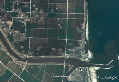 Japan Before and After the Tsunami From Google Earth