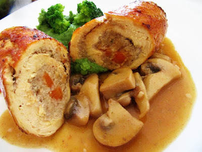 Pileći rolat sa šampinjonima / Chicken roll with champignons