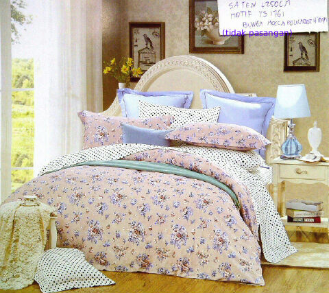 Sprei Katun Jepang Motif Bunga Mocca