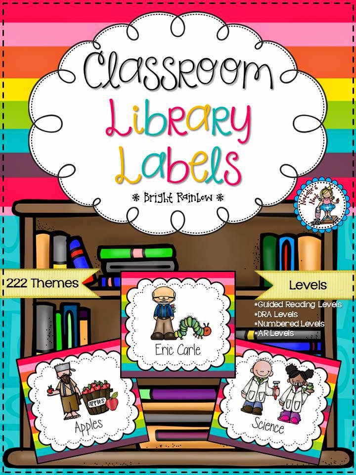 http://www.teacherspayteachers.com/Product/Classroom-Library-Labels-Bright-Rainbow-1298676