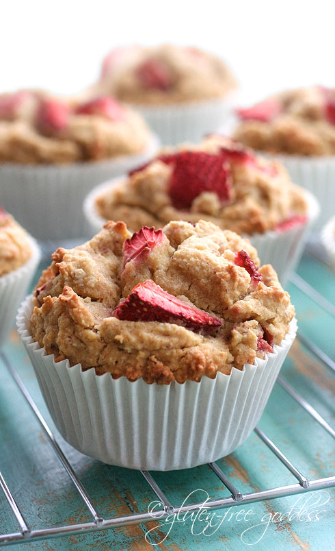 Gluten-Free Goddess Whole Grain Strawberry Muffins