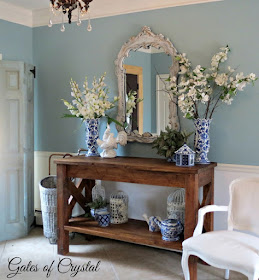 Foyer Makeover-Gates of Crystal-Weekly Blog Link Up Party-Treasure Hunt Thursday- From My Front Porch To Yours