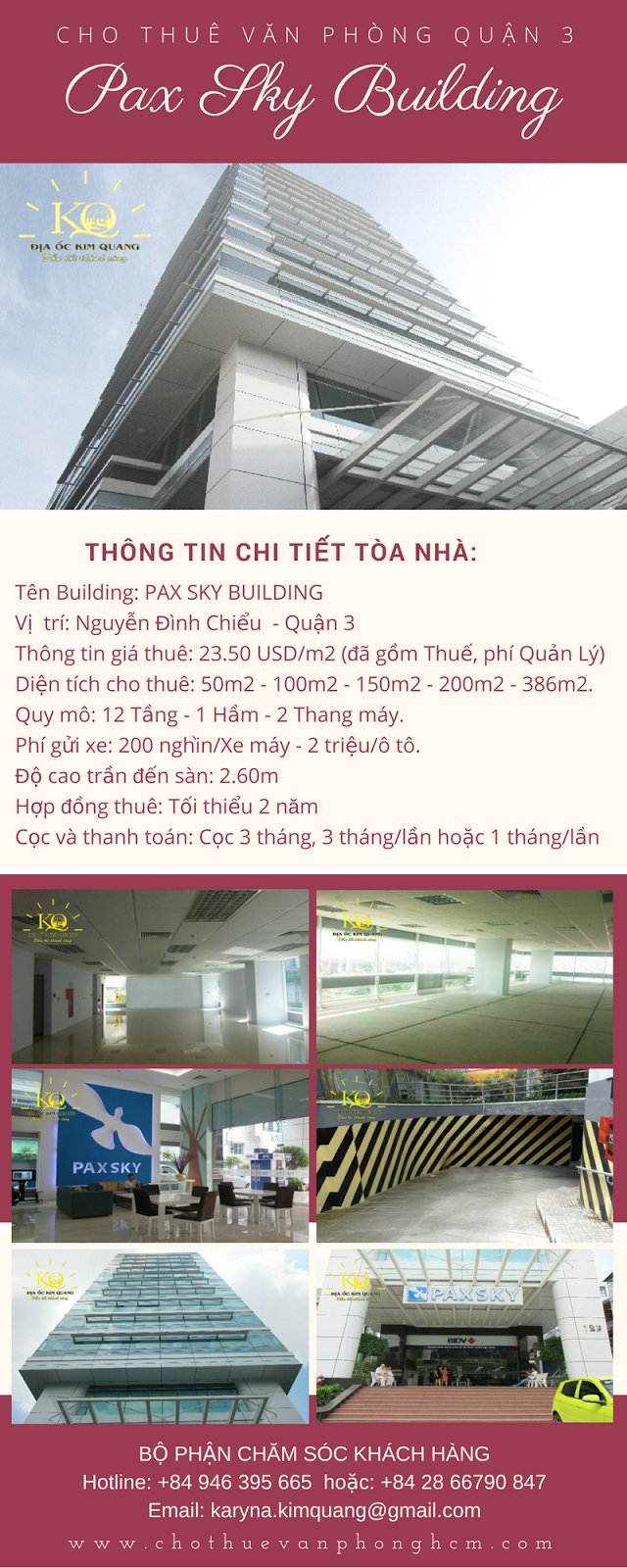 Cho thuê văn phòng quận 3 Pax Sky building