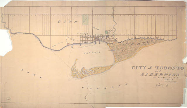 1834 Plan of the City of Toronto and Liberties, by JG Chewett