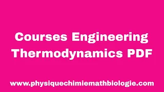 Courses Engineering Thermodynamics PDF