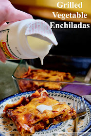 These vegetarian enchiladas are stuffed with eggplant, peppers, and summer squash. Make dinner prep quick by using prepared sauce and previously grilled vegetables. While it's baking you can toss a salad and a healthy dinner is done.
