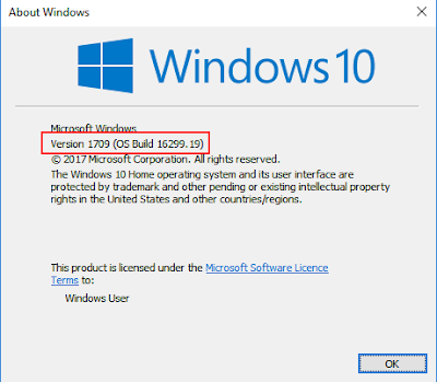 How to find out the version / Build of Windows Operating system