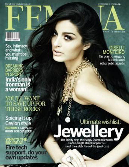 Giselli Monteiro On Femina Magazine Cover Issue (September 2010)