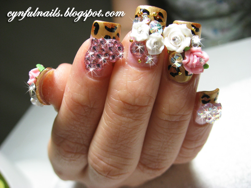 3D Leopard Nail Designs