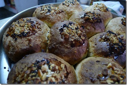 homemade almond raisin bun