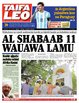 MAGAZETI YA LEO JUMATATU JUNE 15 2015 gazeti la TAIFA LEO