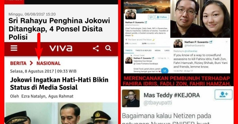 Ibu Sri Ditangkap, Jokowi Ingatkan Hati-Hati Bikin Status 