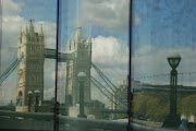 It is a reflection of Tower bridge on the glass wall of a near by building.