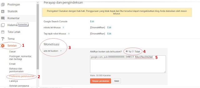 Cara Mengaktifkan dan Mengatasi Masalah FIle Ads.txt di Blogger