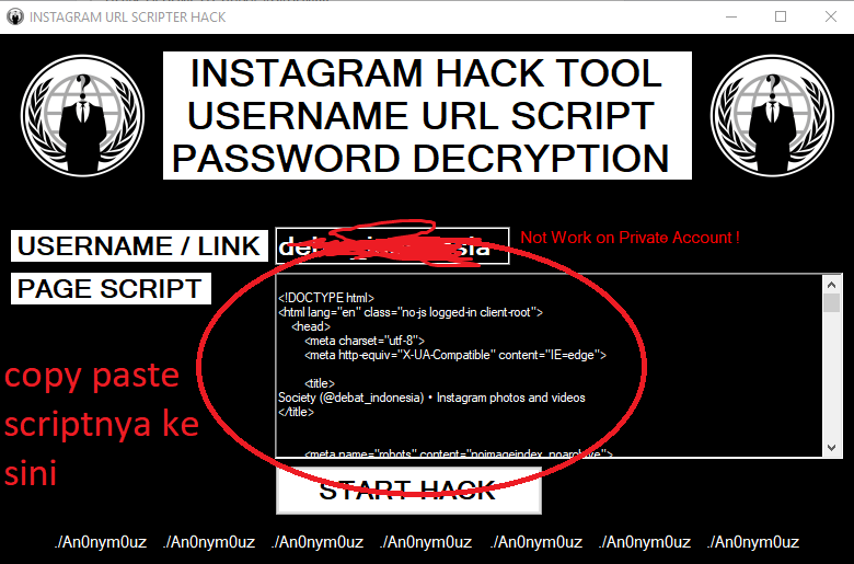 Cara Hack Akun Instagram Dengan METODE URL SCRIPT ...