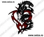 tribal dragon tattoo / heart tattoo / kanji tattoo