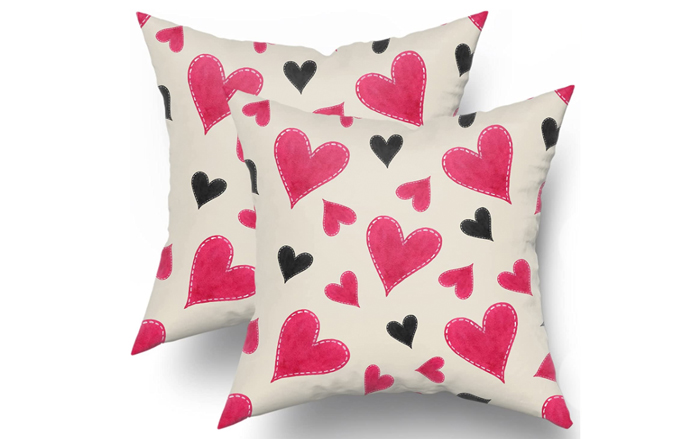 Pink Hearts Pillow