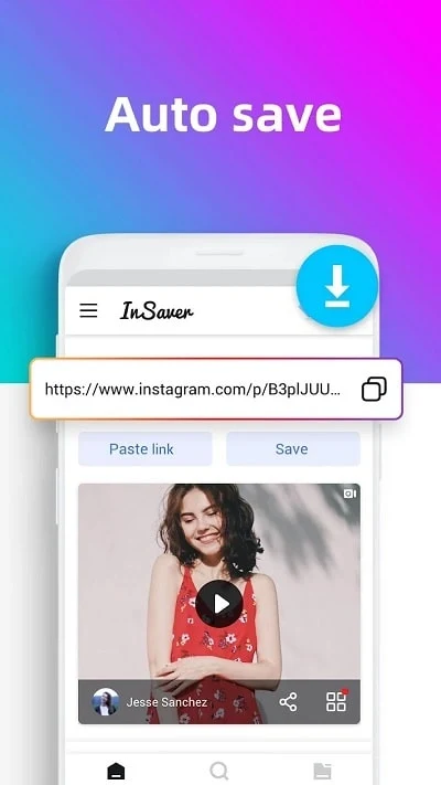 Use Insaver app to download instagram reels