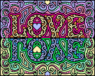 Love coloring page