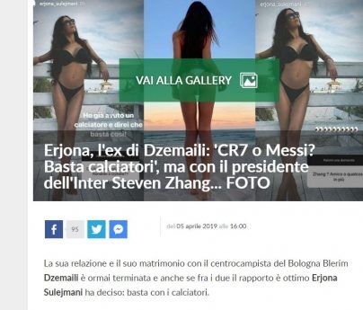 Erjona Sulejmani flirts with Inter president Steven Zhang?