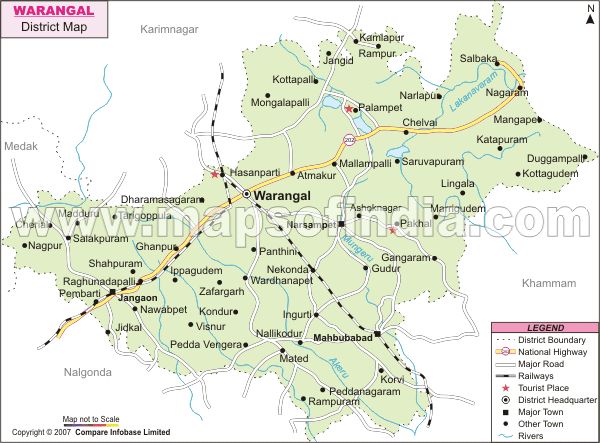 map of warangal city Telangana Warangal Route Map map of warangal city